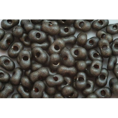 Grey Preciosa Farfalle Beads 4x6mm | Czech Glass Peanut Beads