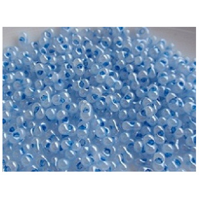 Czech Farfalle Beads Light Blue 289 4x2mm | Preciosa Glass