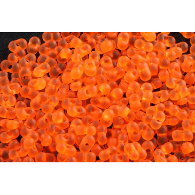 Matte Orange Czech Preciosa Farfalle 4x6mm Peanut Beads