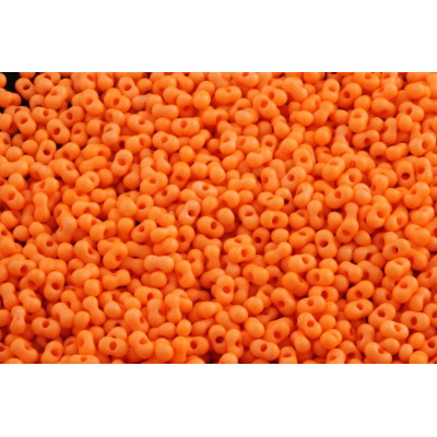 Preciosa Farfalle 4x2mm Orange Beads | Czech Glass Peanut Beads
