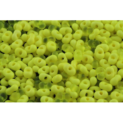 Preciosa Farfalle Beads 4x6mm Matte Lime Green 52 | Czech Glass