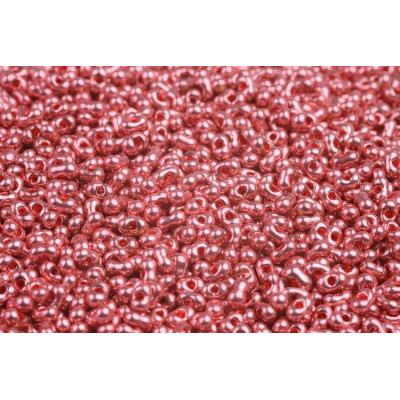 Pink Metallic Preciosa Farfalle Beads 4x2mm | Czech Glass