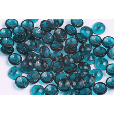 Preciosa Piggy Beads 4x8mm Viridian Teal 6023 | Czech Glass