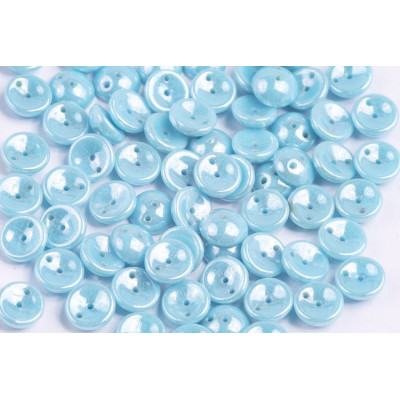 Preciosa Piggy Beads 4x8mm Turquoise White Luster 63020 | Glass Beads