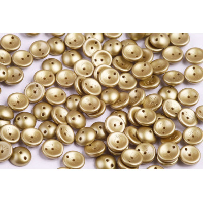 Preciosa Piggy Beads 4x8mm Pastel Silk Gold 25021 | Czech Glass