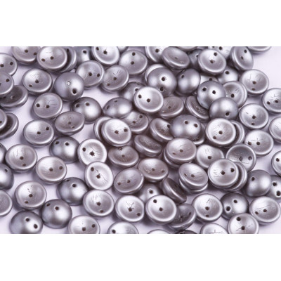 Preciosa Piggy Beads 4x8mm Pastel Light Grey Silver 02010/25028