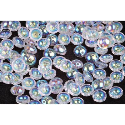Preciosa Piggy Beads 4x8mm Crystal AB 00030/28701 | Czech Glass