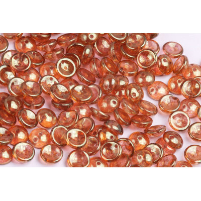 Preciosa Piggy Beads 4x8mm Crystal Red Luster 14495 | Czech Glass