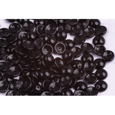 Preciosa Piggy Beads 4x8mm Opaque Jet Black 23980 | Czech Glass