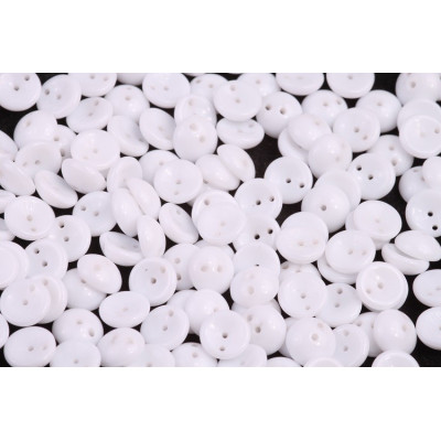 Preciosa Piggy Beads 4x8mm White Alabaster 02010 | Czech Glass