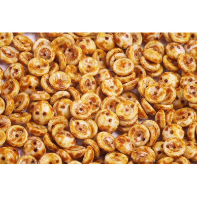 Preciosa Piggy Beads 4x8mm White Alabaster Travertine 86800 | 15pcs