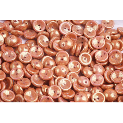 Preciosa Piggy Beads 4x8mm White Alabaster Red Luster 14495 | 15pcs