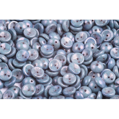 Preciosa Piggy Beads 4x8mm Blue Luster 02010/14464 | Czech Glass
