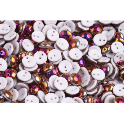 Preciosa Piggy Beads White Sliperit 02010/29500 | 4x8mm Czech Glass