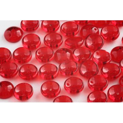 Red Preciosa Piggy Beads 4x8mm | 2-Hole Czech Glass Beads