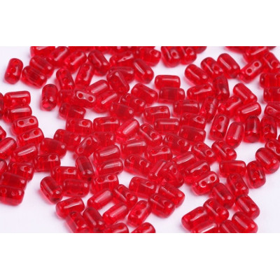 Matubo Rulla Beads 3x5mm Ruby Red 90080 | Czech 2-Hole Beads