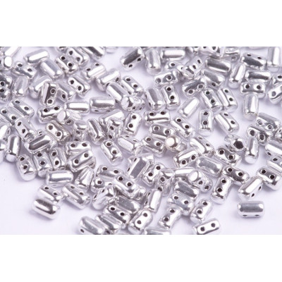 Matubo™ Rulla 3x5mm Crystal Full Labrador 00030/27000 | Silver Beads