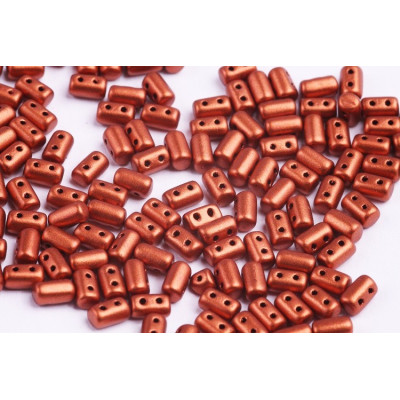 Matubo™ Rulla 2-Hole Beads Bronze Fire Red 01750 3x5mm
