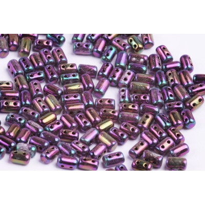 Matubo Rulla 3x5mm Jet Red Iris 23980/21495 | Czech Glass Beads