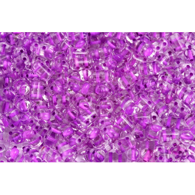 Matubo™ Rulla 3x5mm Crystal Violet Lined 44826 | Czech Glass Beads