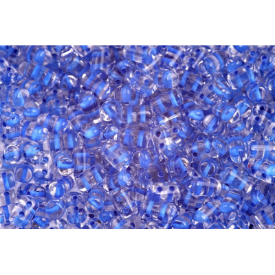 Matubo Rulla Beads 3x5mm Crystal Blue Lined 00030/44836 | Czech Glass