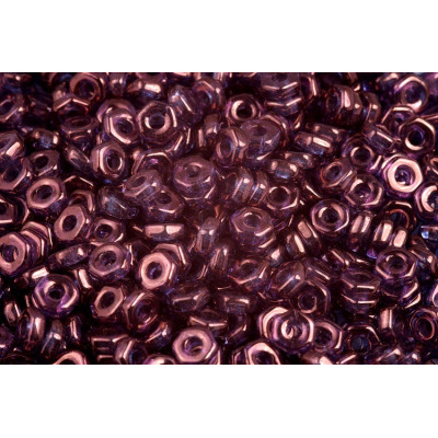 Hex Nut Beads 2x5mm Crystal Senegal Brown Violet 00030/15695