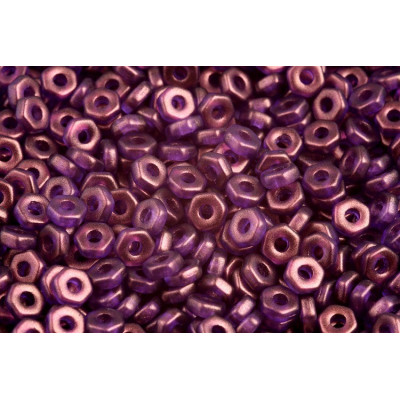 Hex Nut Beads 2x5mm Crystal Oro Magenta 00030/29262 | Rutkovsky