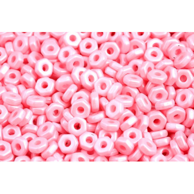 Hex Nut Beads 2x5mm Pastel Pink 02010/29305 | Czech Glass