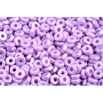 Hex Nut Beads 2x5mm Pastel Orchid 02010/29308 | Rutkovsky Glass