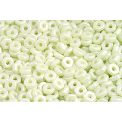 Hex Nut Beads 2x5mm Pastel Green 02010/29315 | Czech Glass Beads
