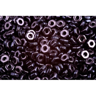 Hex Nut Beads 2x5mm Jet Lagoon Full 23980/23703 | Rutkovsky