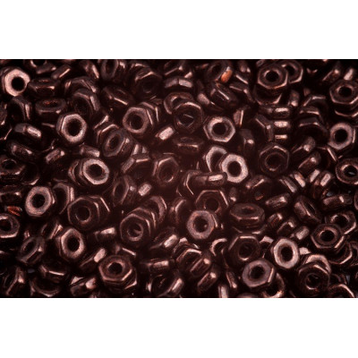 Hex Nut Beads 2x5mm Metallic Bronze 23980/57903 | Rutkovsky