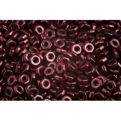 Hex Nut Beads 2x5mm Burgundy Metallic 23980/57904 | Rutkovsky