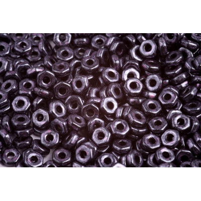 Hex Nut Beads 2x5mm Metallic Dark Blue 23980/57990 | Rutkovsky