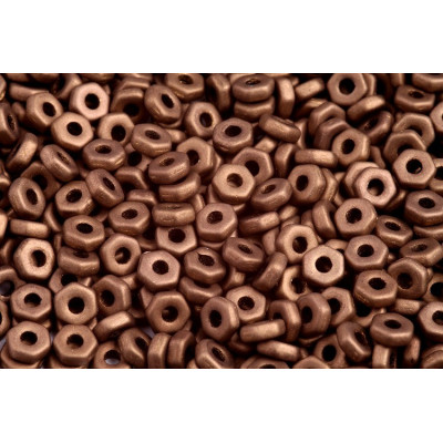 Hex Nut Beads 2x5mm Matte Metallic Gold Bronze 23980 | Rutkovsky