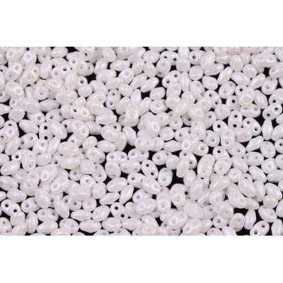 Matubo MiniDuo Pearl Shine White 02010/24001 | Czech Glass Beads
