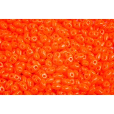 Matubo MiniDuo Opaque Orange 93140 | 2x4mm Czech Glass Beads