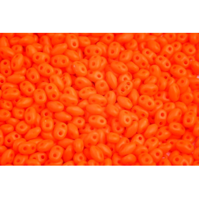 Matubo™ MiniDuo 2x4mm Opaque Orange Matte 93140/84110 | Czech Glass