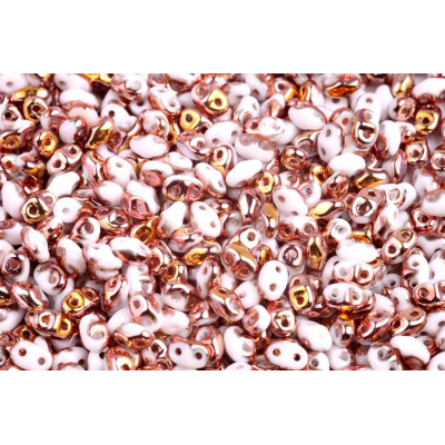 Matubo MiniDuo 2x4mm Chalk Capri Gold 03000/27101