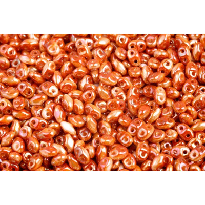 Matubo MiniDuo 2x4mm Chalk Full Apricot 03000/29123 | Czech Beads