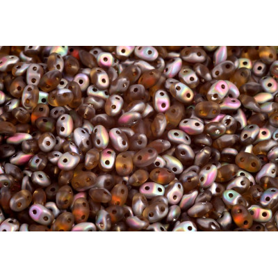 Matubo™ MiniDuo 2x4mm Topaz Vitrail Matte 10060/28171 | Czech Beads