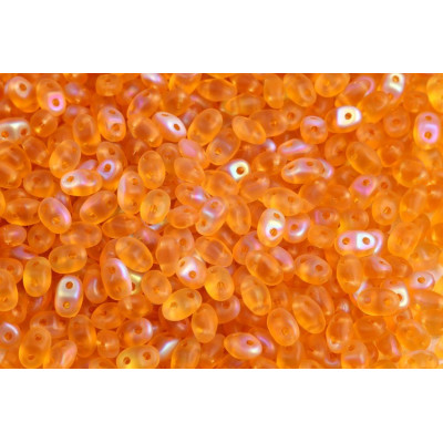 Matubo MiniDuo 2x4mm Topaz AB Matte 10060/28771 | Czech Glass