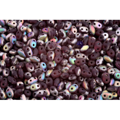 Matubo MiniDuo Amethyst Vitrail Mat 2x4mm 20060/28171 | Czech Beads