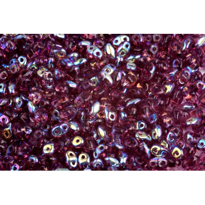 Matubo MiniDuo 2x4mm Amethyst AB 20060/28701 | Czech Glass Beads