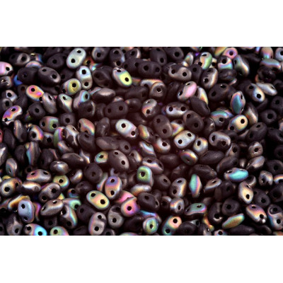 Matubo MiniDuo Jet Vitrail Matte 2x4mm 23980/28171 | Czech Beads