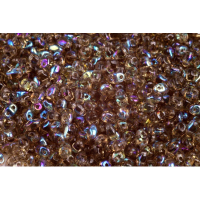 Matubo MiniDuo Smoke Grey AB 2x4mm 40020/28701 | Czech Glass Beads