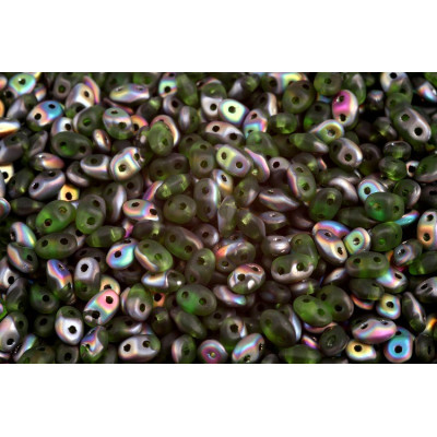 Matubo MiniDuo 2x4mm Chrysolite Vitrail Matte 50050/28171
