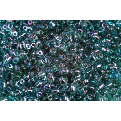 Matubo MiniDuo 2x4mm Aquamarine Clarit 60020/22901 | Czech Glass