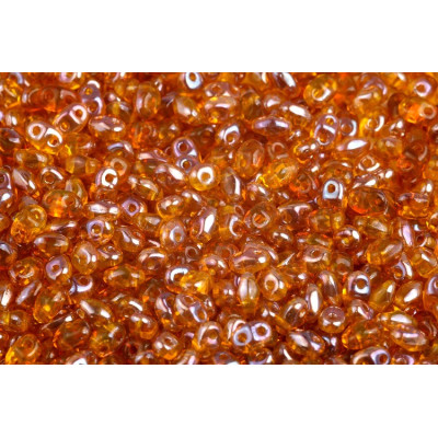 Matubo MiniDuo 2x4mm Amber Celsian 80020/22501 | Czech Glass