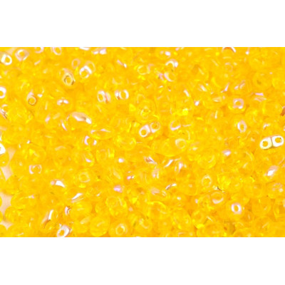 Matubo MiniDuo Beads Amber AB 80020/28701 2x4mm | Czech Glass